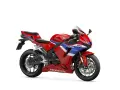 Czerwony motocykl sportowy Honda CBR 600 z niebieskimi i białymi pasami. Poznaj honda cbr 600 dane techniczne.