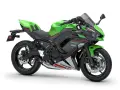 Zielony Kawasaki Ninja 650 z czarnymi akcentami i napisem "650 Ninja". Sprawdź kawasaki ninja 650 dane techniczne.